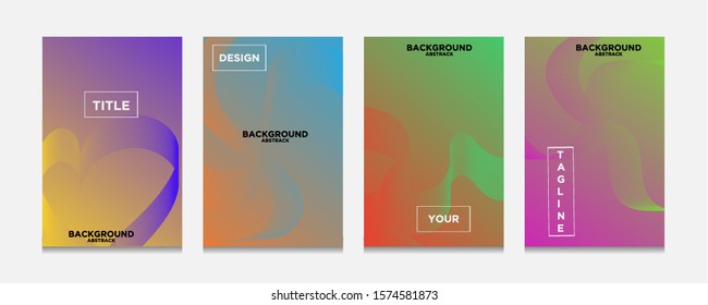 Abstract texture, background color gradient pattern. Geometric wave lines set vector, cool simple  trends, minimal geometric background pattern design