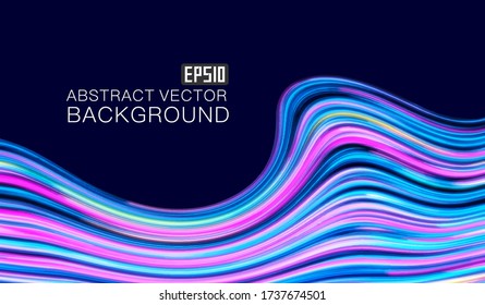 Abstract texture background of colorful lines, holographic metal foil rainbow wave.