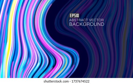 Abstract texture background of colorful lines, holographic metal foil rainbow wave.