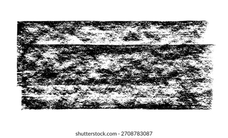 Textura de rodillo negro aislado sobre fondo blanco. Linograbado de tinta. Fondo de Anuncio de venta de Black Friday. Textura de carbón artística dibujada a mano. Pincelada Grunge. Ilustración vectorial, EPS 10.