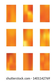 Abstract texture background illustrations set. Professional hi-res and fresh. Illustration, mesh. Orange red color.