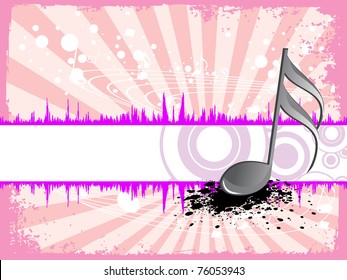 abstract texture background with isolated musical notes