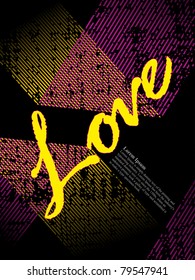 abstract texture background with love, illustration