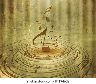 abstract texture background with music notes for design use.