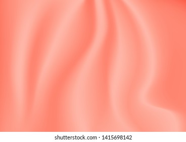 Abstract texture Background. Orange Satin Silk. Cloth Fabric Textile with Wavy Folds. Vector illustration.