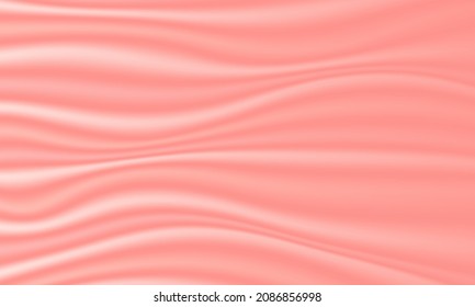 Abstract texture background pink silk waves vector illustration.for poster, wallpaper