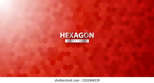 Abstract texture background with red hexagon. Vector illustration.