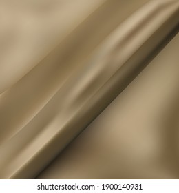 Textura abstracta Fondo.  Seda satina. Tela de tela textil con pliegues ondulados. Ilustración vectorial.