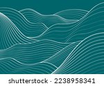 Abstract texture Background template of water, sea, aqua, ocean, river, or mountain. doodle Seamless wavy line curve linear wave free form repeat Pattern stripe Ripple. flat vector illustration design
