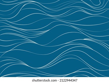 Abstract texture Background template water  sea  aqua  ocean  river  mountain  doodle Seamless wavy line curve linear wave free form repeat Pattern stripe Ripple  flat vector illustration design