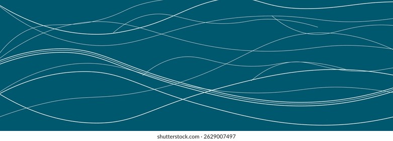 Abstract texture Background template of water, sea, aqua, ocean, river, or mountain. doodle Seamless wavy line curve linear wave free form repeat Pattern stripe Ripple. flat vector illustration design