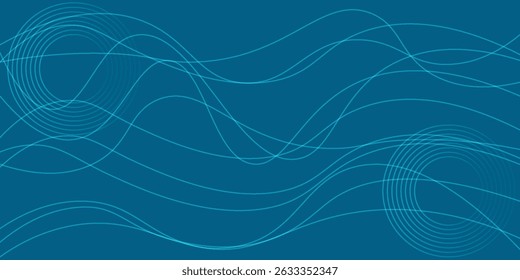 Abstract texture Background template of water, sea, aqua, ocean, river, or mountain. doodle Seamless wavy line curve linear wave free form repeat Pattern stripe Ripple. flat vector illustration design