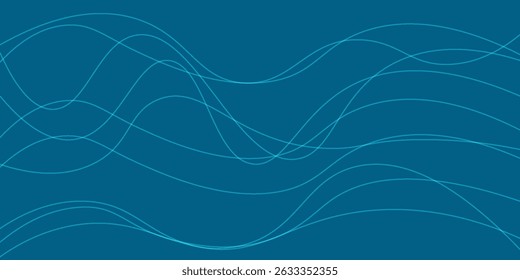 Abstract texture Background template of water, sea, aqua, ocean, river, or mountain. doodle Seamless wavy line curve linear wave free form repeat Pattern stripe Ripple. flat vector illustration design