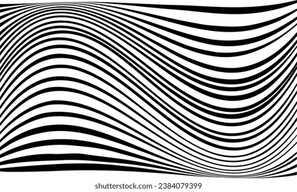 Abstract texture background. Wavy twisted lines of different thicknesses