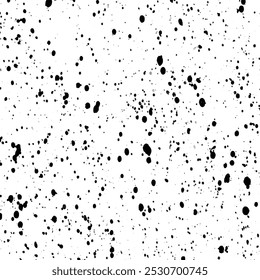 Textura Abstractas de salpicaduras negras sobre fondo blanco.