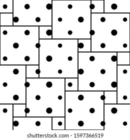 Abstract texture. Black and white background. Brush seamless pattern. Simple geometric prints. Graphic backdrop. Repeating monochrome tileable design for fabric, packaging, interior, prints, postcards