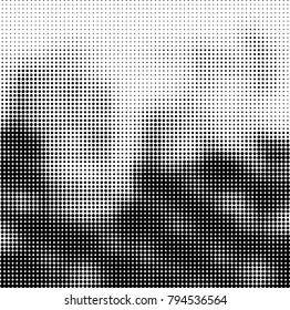 Abstract texture black and white halftone