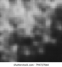 Abstract texture black and white halftone