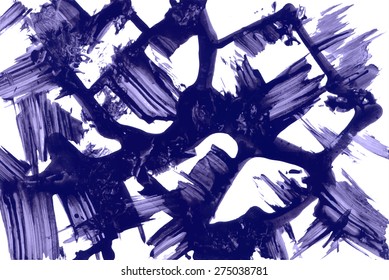 Abstract texture. Blue ink strokes
