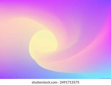 Abstrakte Textur. Blauer glänzender Hintergrund. Metallisches Licht. In: Neon Spectrum Illustration. Weiche Formen. Hologramm-Farbverlauf. Holografischer Hintergrund. Vibrierendes Netz. Rosa Abstrakte Textur