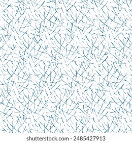 Textura Abstractas de líneas cortas azules sobre fondo blanco.