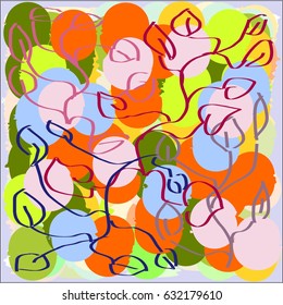 Abstract texture bright yellow and blue and green and pink in light and dark tone, design for greeting cards and banners and posters
