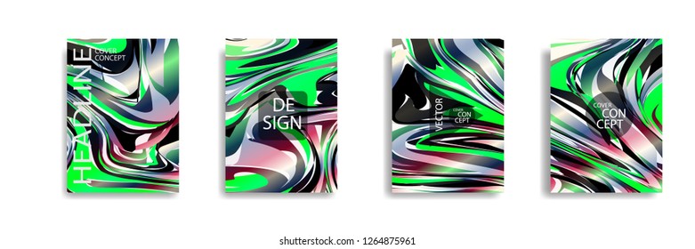 The abstract texture of brightly colored liquid paint. vector cover book with marble color on eps 10