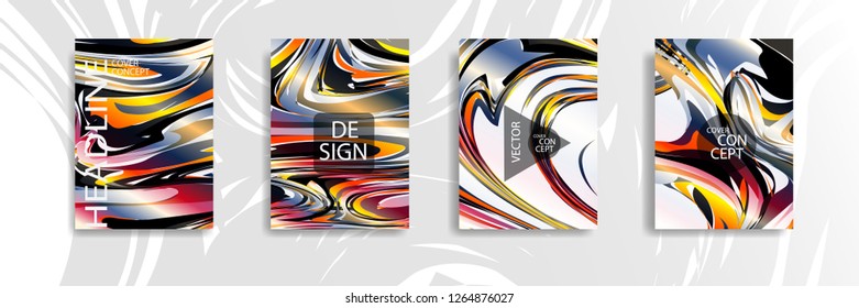 The abstract texture of brightly colored liquid paint. vector cover book with marble color on eps 10