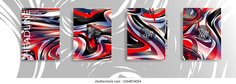 The abstract texture of brightly colored liquid paint. vector cover book with marble color on eps 10