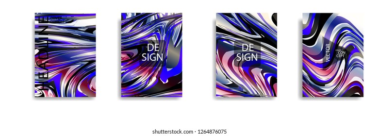 The abstract texture of brightly colored liquid paint. vector cover book with marble color on eps 10