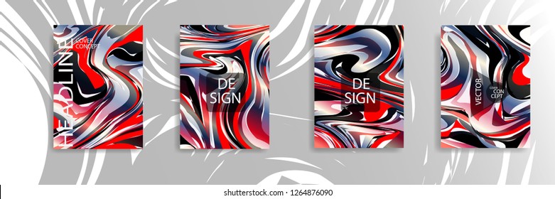 The abstract texture of brightly colored liquid paint. vector cover book with marble color on eps 10
