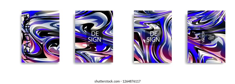 The abstract texture of brightly colored liquid paint. vector cover book with marble color on eps 10