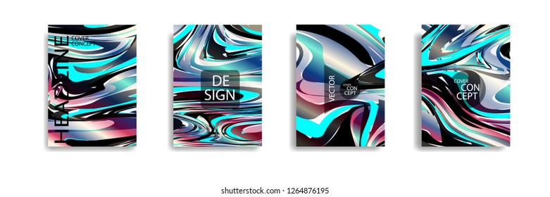 The abstract texture of brightly colored liquid paint. vector cover book with marble color on eps 10