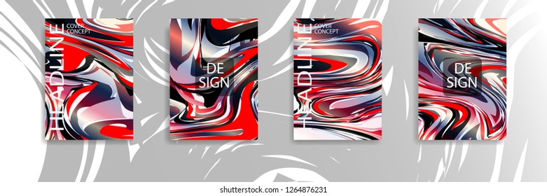 The abstract texture of brightly colored liquid paint. vector cover book with marble color on eps 10