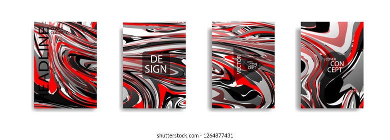 The abstract texture of brightly colored liquid paint. vector cover book with marble color on eps 10