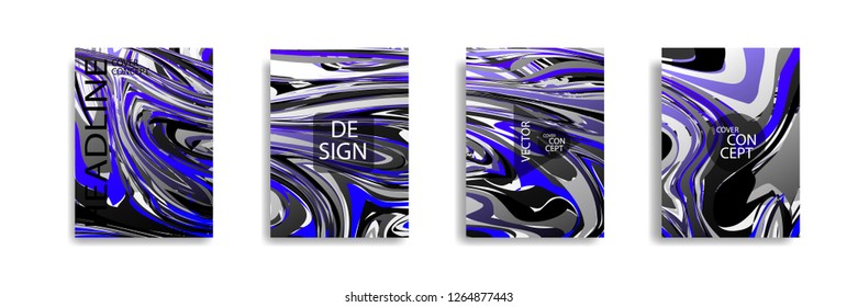 The abstract texture of brightly colored liquid paint. vector cover book with marble color on eps 10