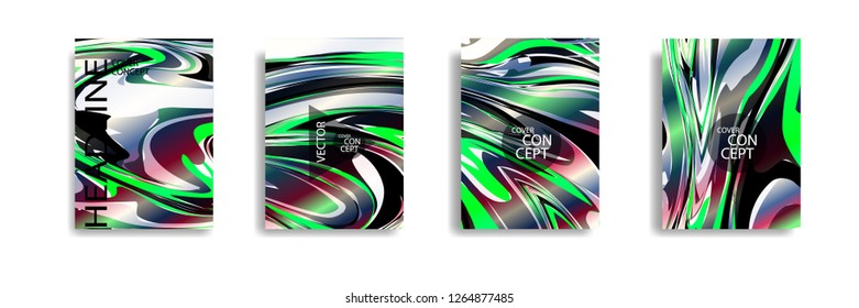 The abstract texture of brightly colored liquid paint. vector cover book with marble color on eps 10