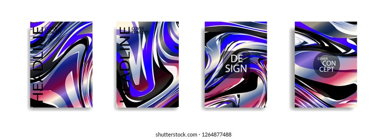 The abstract texture of brightly colored liquid paint. vector cover book with marble color on eps 10