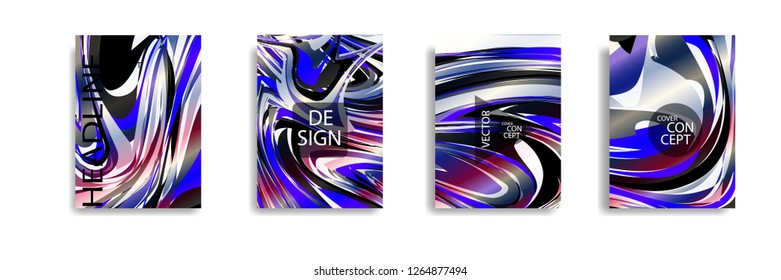The abstract texture of brightly colored liquid paint. vector cover book with marble color on eps 10