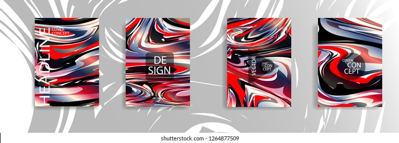 The abstract texture of brightly colored liquid paint. vector cover book with marble color on eps 10