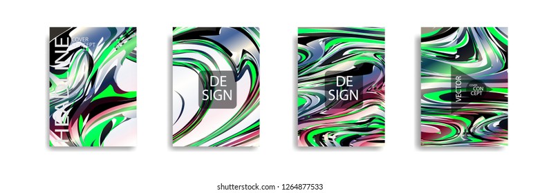 The abstract texture of brightly colored liquid paint. vector cover book with marble color on eps 10