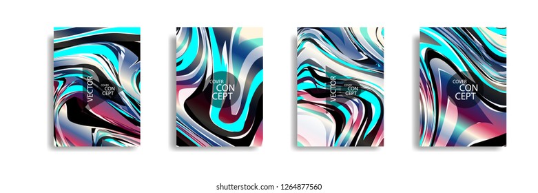 The abstract texture of brightly colored liquid paint. vector cover book with marble color on eps 10