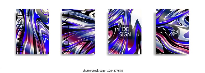 The abstract texture of brightly colored liquid paint. vector cover book with marble color on eps 10