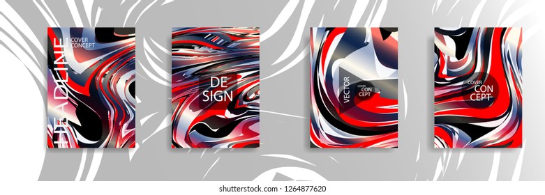 The abstract texture of brightly colored liquid paint. vector cover book with marble color on eps 10