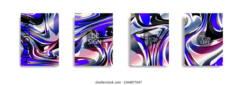 The abstract texture of brightly colored liquid paint. vector cover book with marble color on eps 10