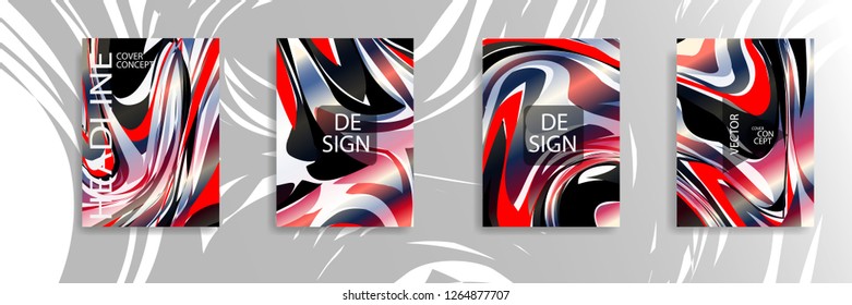 The abstract texture of brightly colored liquid paint. vector cover book with marble color on eps 10