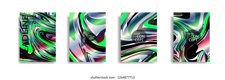 The abstract texture of brightly colored liquid paint. vector cover book with marble color on eps 10