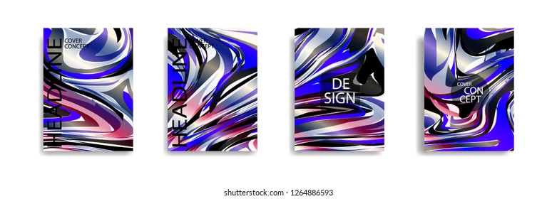 The abstract texture of brightly colored liquid paint. vector cover book with marble color on eps 10