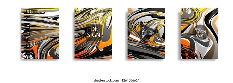 The abstract texture of brightly colored liquid paint. vector cover book with marble color on eps 10