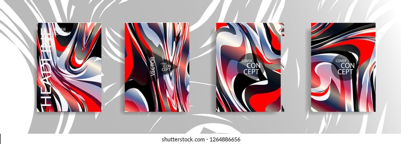 The abstract texture of brightly colored liquid paint. vector cover book with marble color on eps 10